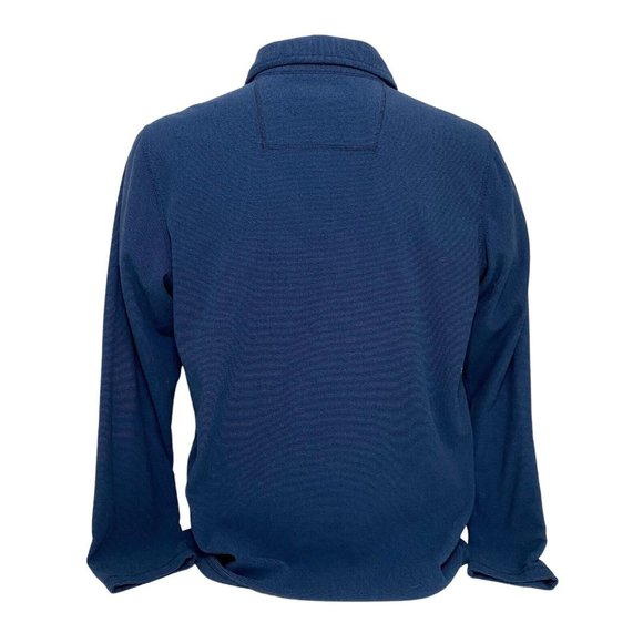 LL Bean Men’s MEDIUM Fleece Long Sleeve 1/4 Button Up Collared Pocket Sweatshirt - Picture 5 of 7